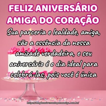 Sua parceria e lealdade, amiga, são a essência da nossa amizade verdadeira, e seu aniversário é o dia ideal para celebrá-las, pois você é única. Sua parceria e lealdade, amiga, são a essência da nossa amizade verdadeira, e seu aniversário é o dia ideal para celebrá-las, pois você é única.